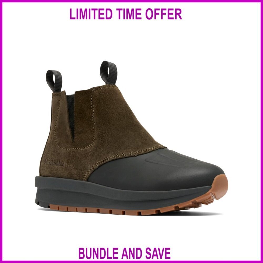 Waterproof Duck Boots with Suede Leather Upper and Fleece Lining